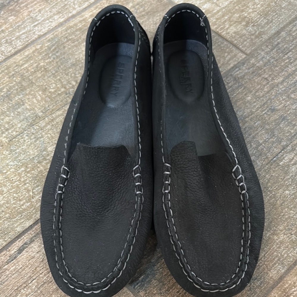 Ladies Sperry Black Leather Loafers EUC - Picture 8 of 8